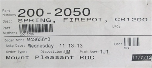 Quadra-Fire EZ Clean Firepot Linkage Spring (200-2050)