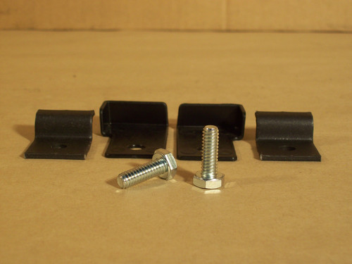 Enviro M55C Hopper Lid Hinges with Bolts - Black (50-2892)