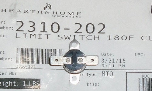 Heat N Glo Powervent Limit Switch (2310-202)