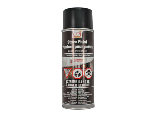SBI Metallic Black Stove Paint - 12oz (AC05959)