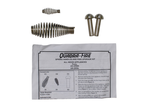 Quadra-Fire Door Upgrade Kit - Satin Nickel (UK-DRNL)