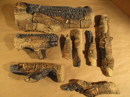 Enviro Westley Ceramic Log Set - 8pcs (50-3728)