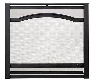 Heat N Glo Arcadia Overlap Arched Front - Black (ARC-32-BK)