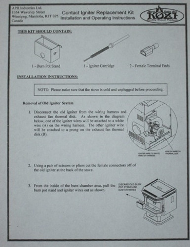 Kozi Contact Air Igniter Kit (CAIRK120)
