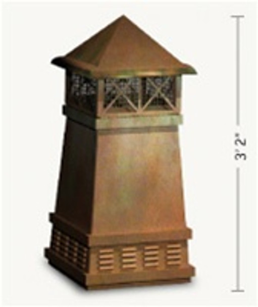 European Copper Chimney Pot - (KNIGHT II)