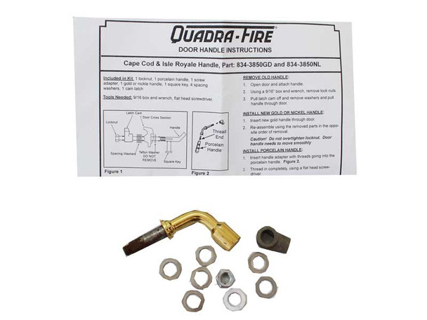Quadra-Fire Yosemite Door Handle Assembly - Gold (7004-019)
