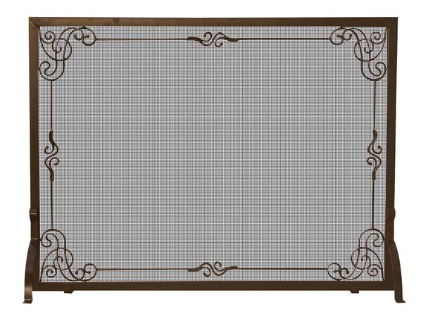 Bronze Finish Decorative Scroll Screen (6567SH)