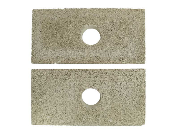 Quadra-Fire Isle Royale Brick w/ Hole - 2 Pack (SRV434-0620)