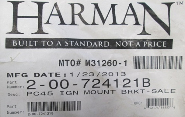 Harman PC45 Igniter Mounting Bracket (2-00-724121B)