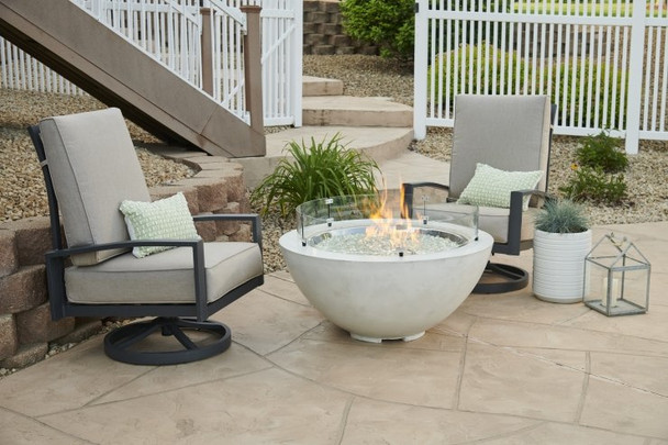 White Cove 30" Gas Fire Pit Bowl - Manual Ignition (CV-30WT)