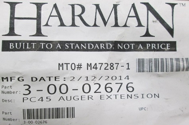 Harman PC45 Auger Extension (3-00-02676)