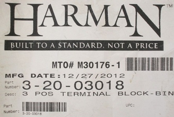 Harman Power Supply Terminal Block - 3 Position (3-20-03018)