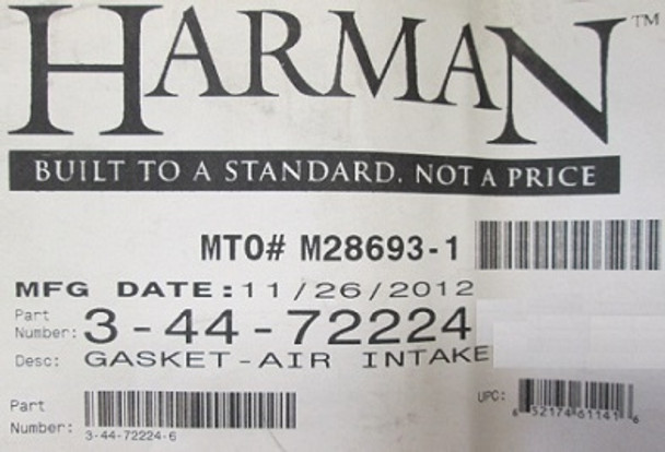 Harman and Heatilator Eco-Choice Feeder Air Intake Gasket (3-44-72224)