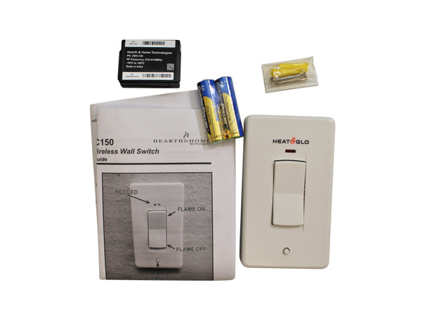 Heat N Glo IntelliFire Touch White Wireless Wall Switch (IFT-RC150-HNG)