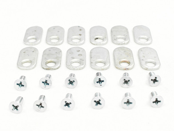 Country Flame Glass Clips & Screws - Set of 12 (PP-413)