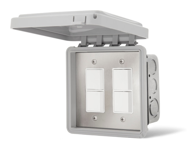 Infratech Dual Duplex Switch with Flush Mount and Gang Box (14-4315)