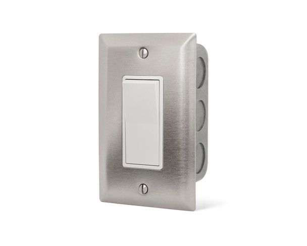 Infratech Single On/Off Switch with Wall Plate and Gang Box (14-4400)