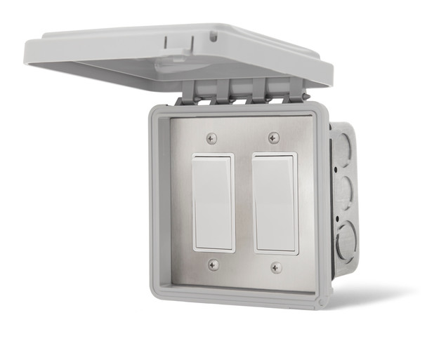 Infratech Dual On/Off Switch with Flush Mount and Gang Box (14-4415)