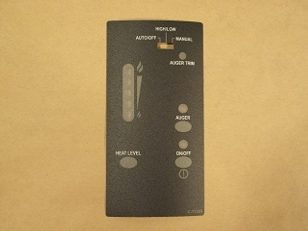 Enviro & Vistaflame Control Panel Decal w/o Fan Switch (50-1757)