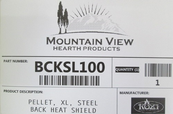 Kozi Steel Back Heat Shield XL (BCKSL100)