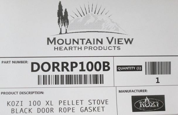 Kozi 100 XL Door Rope Gasket - Black  (DORRP100B)