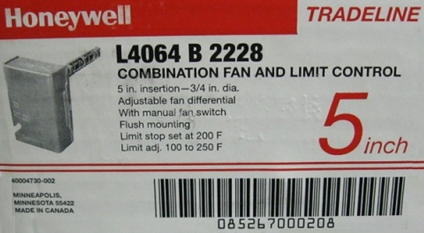 Fire Chief 5" Fan Limit Control (FCFLC)