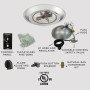 Crystal Fire Plus 20" Round Stainless Steel Gas Burner (CFP20-K)