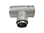 DuraVent PelletVent Pro 3" Adapter Tee with Clean-Out Tee Cap - Galvalume (3PVP-TAD)