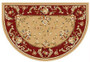 Coffee & Red Floral Hearth Rug (6151SH)