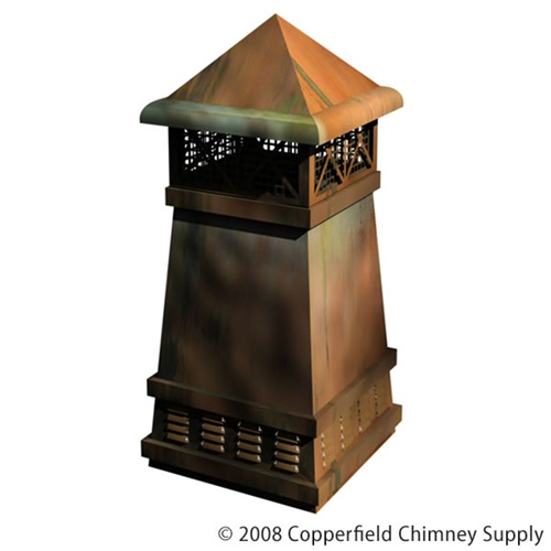 European Copper Chimney Pot (H8466)