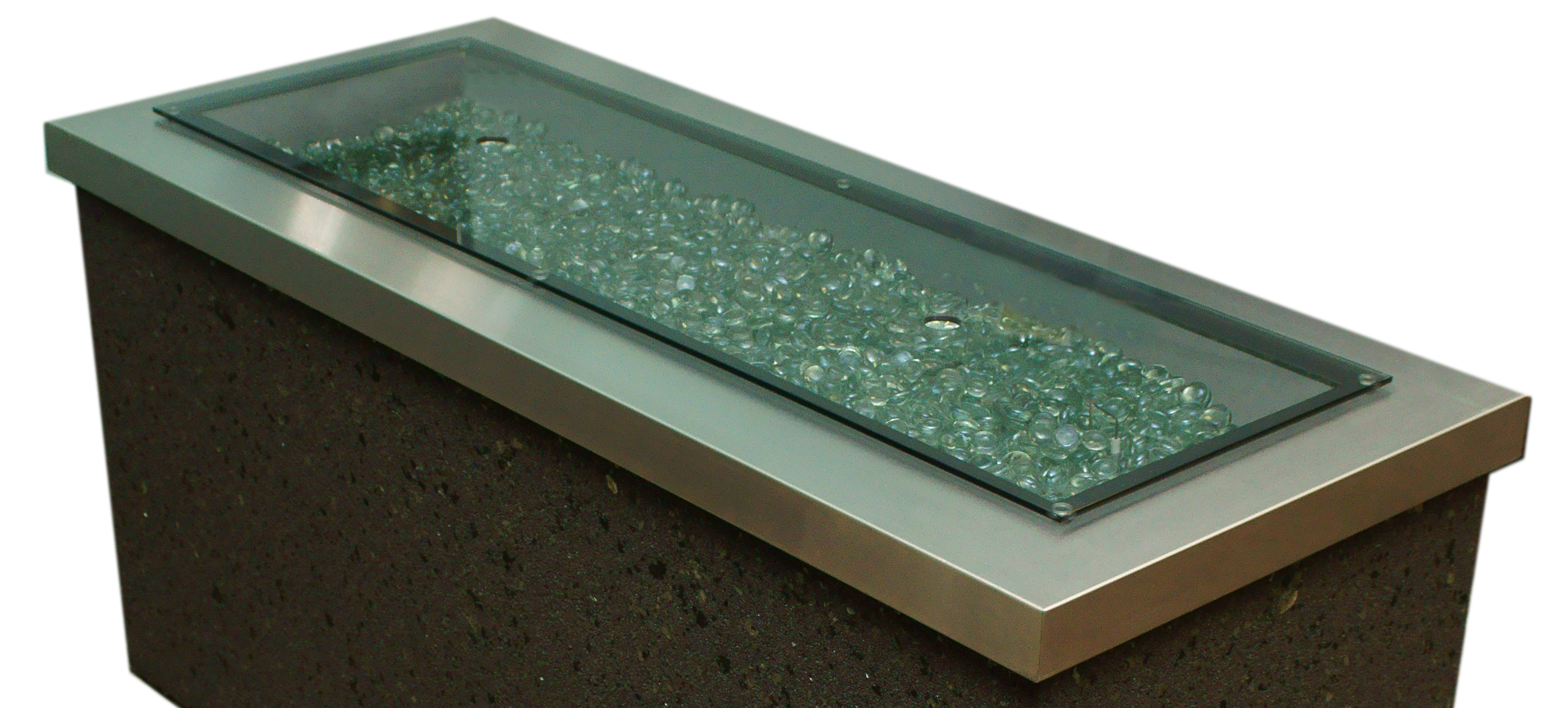Outdoor Great Room Company 12" x 42" Linear Grey Glass Cover (1242GGC)