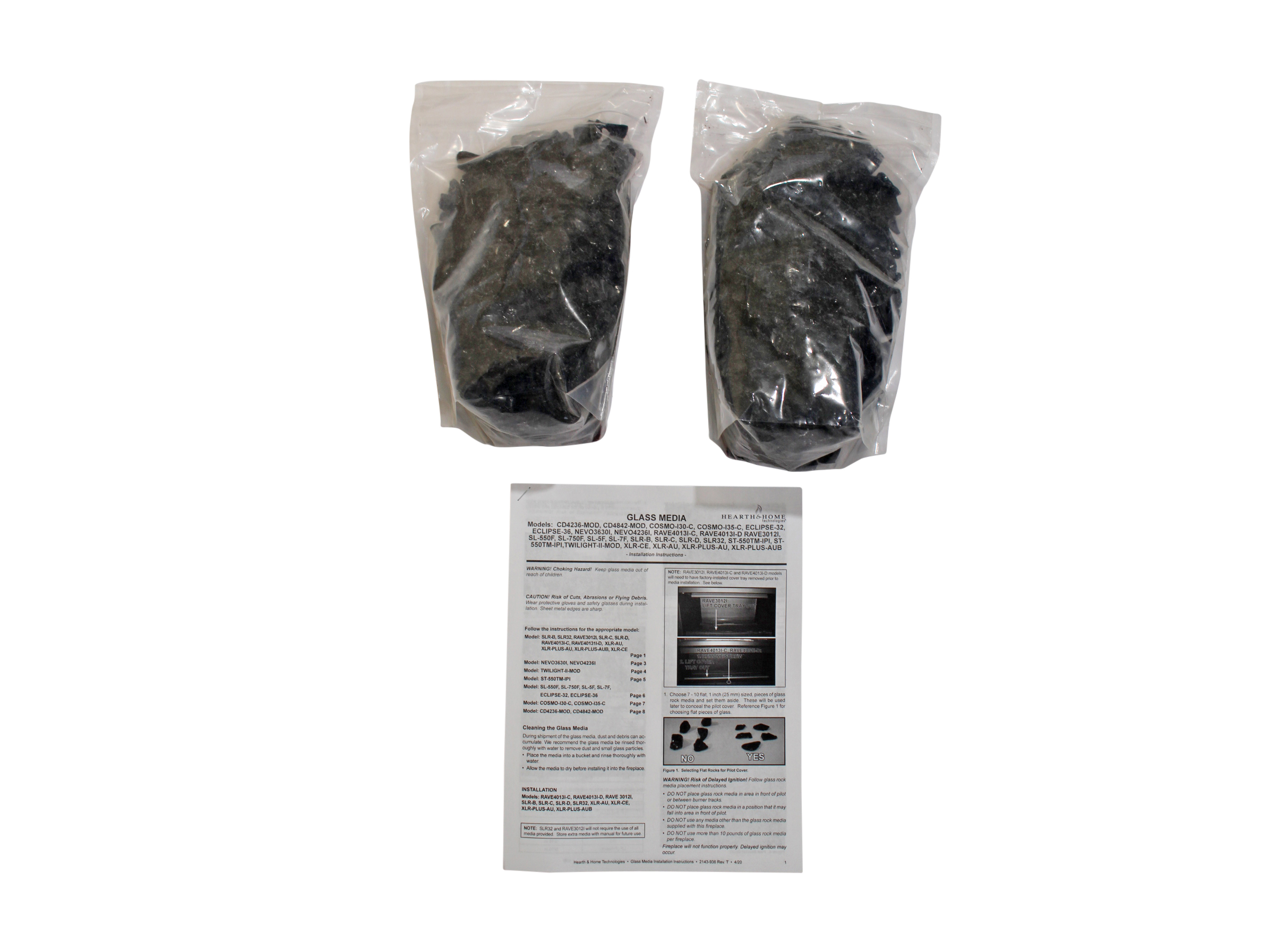Heat N Glo Glass Ebony Media (MEDIA-BLACK) Heat N Glo Glass Ebony Media (MEDIA-BLACK)