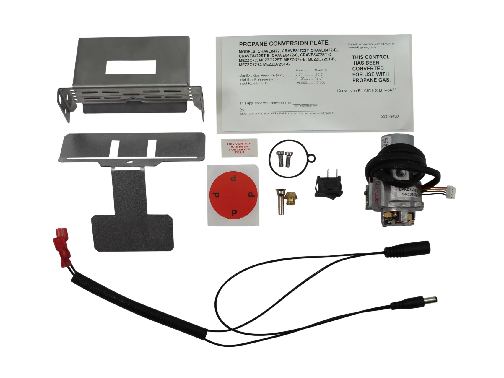 Heatilator & Heat N Glo Conversion Kit- LP (LPK-8472)