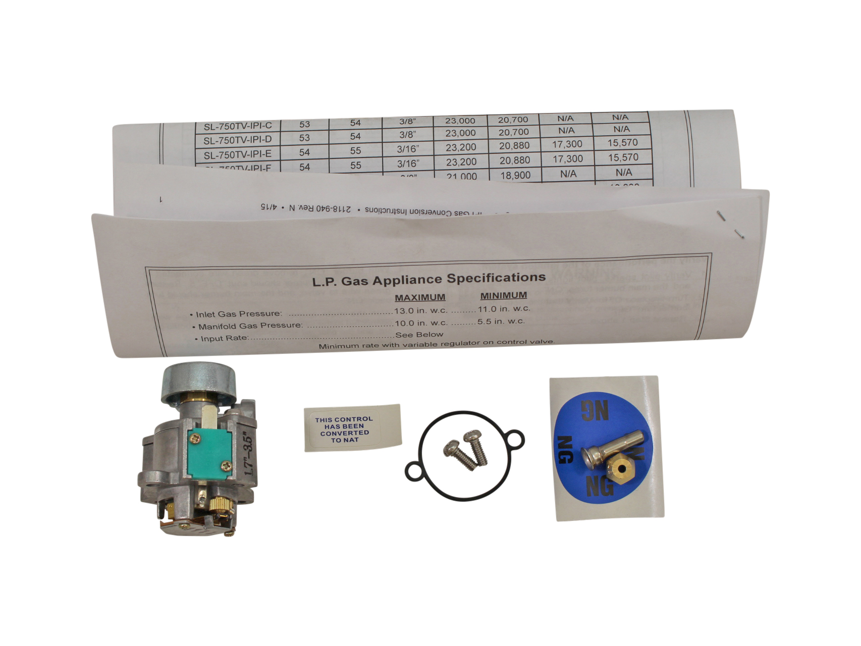 Heat N Glo SL-950 Series Conversion Kit - NG (NGK-950IPIE) Heat N Glo SL-950 Series Conversion Kit - NG (NGK-950IPIE)