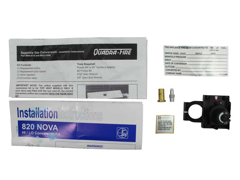 Quadra-Fire DV425 u0026 Sapphire Conversion Kit - LP - 844-9730