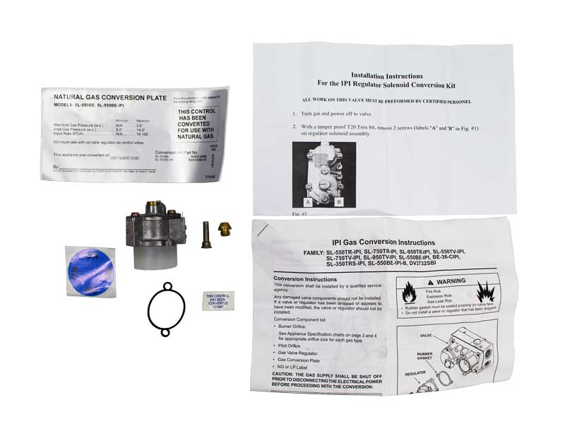 Heat N Glo SL-550BE-IPI Conversion Kit - NG (NGK-550BE-IPI)
