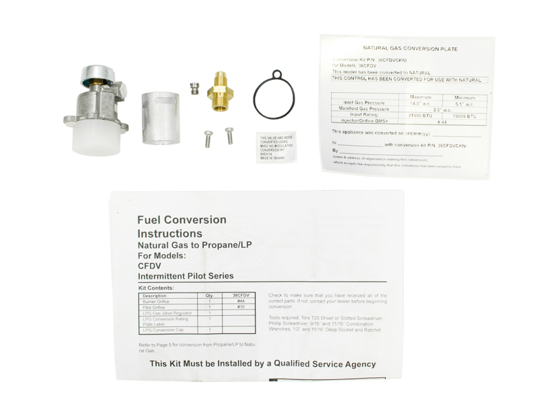 Vermont Castings Patriot 36CFDVPI IPI Conversion Kit - NG (36CFDVCKNI) Vermont Castings Patriot 36CFDVPI IPI Conversion Kit - NG (36CFDVCKNI)