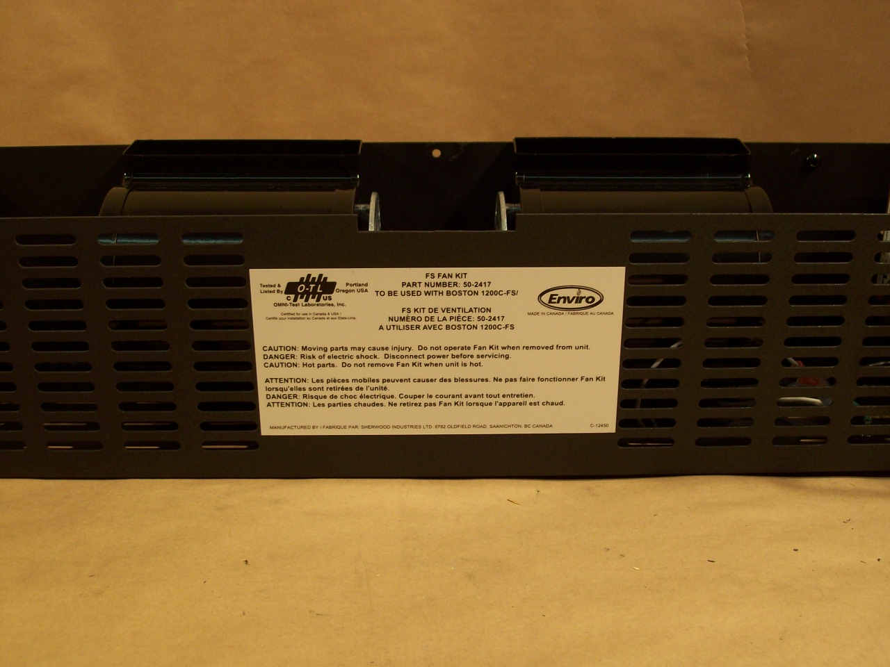 Enviro Boston 1200 FS Fan Kit (50-2417)