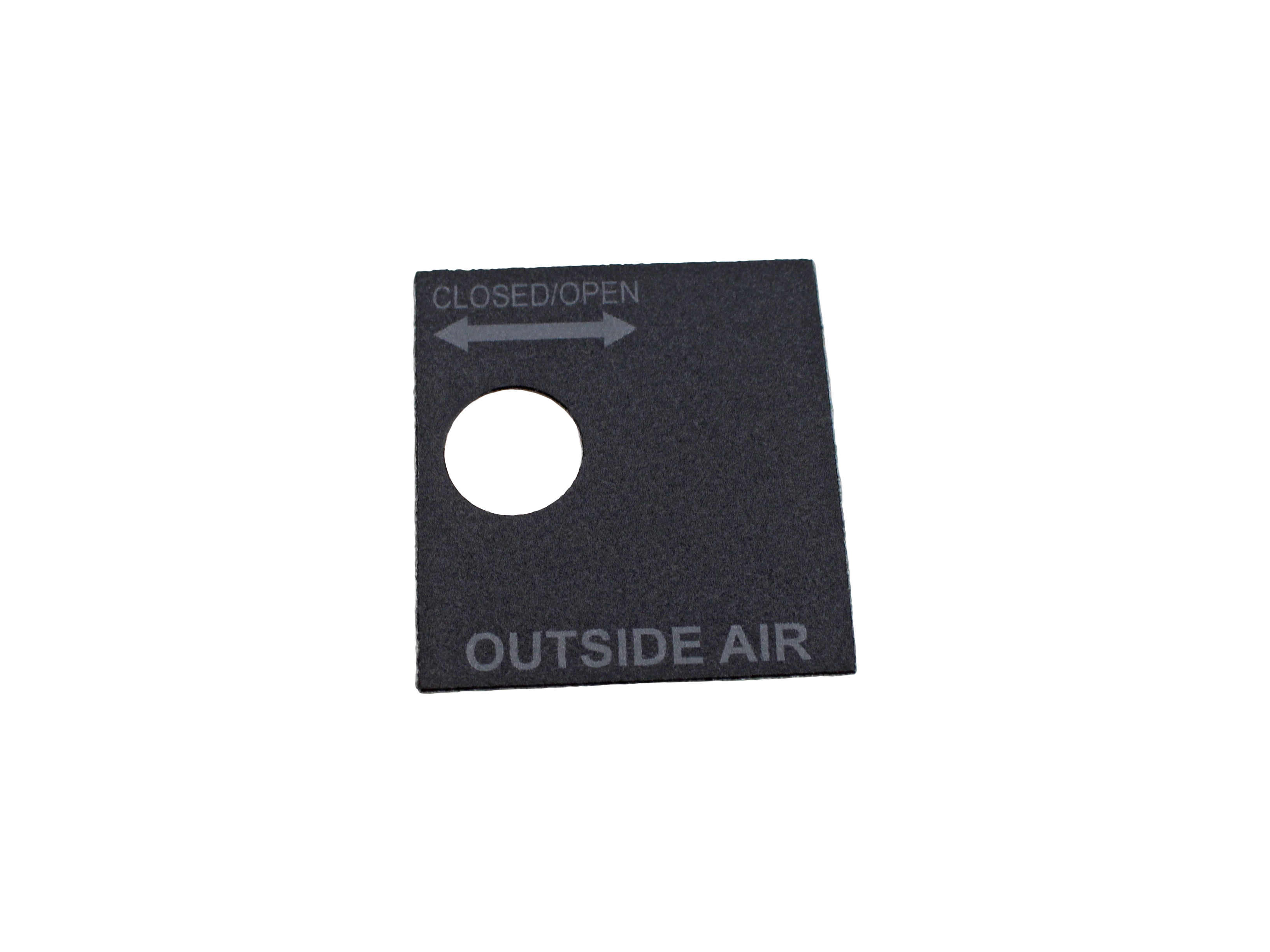 Quadra-Fire 7100FP Series Oustide Air Label (SRV433-3870)