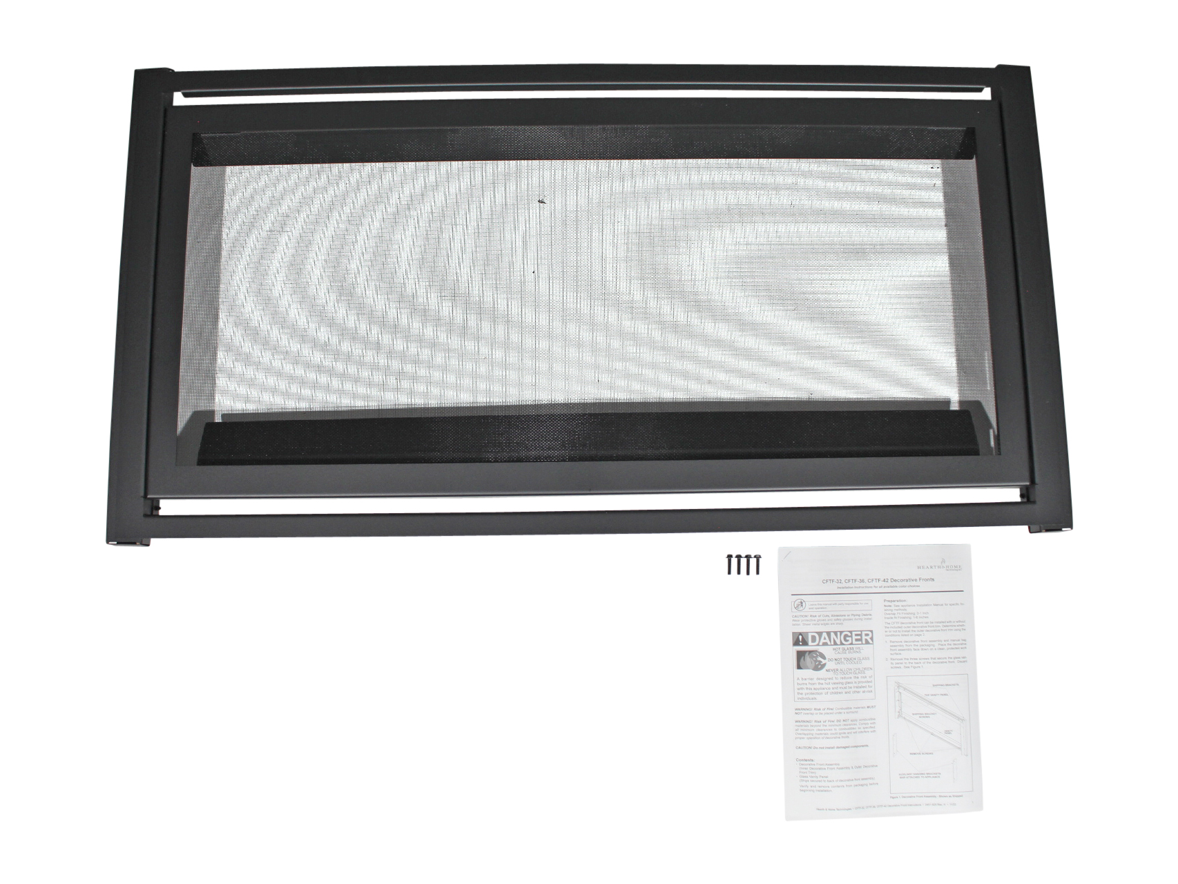 Heat N Glo, Heatilator and Majestic Clean Face Trim - Black (CFTF-36-BK)