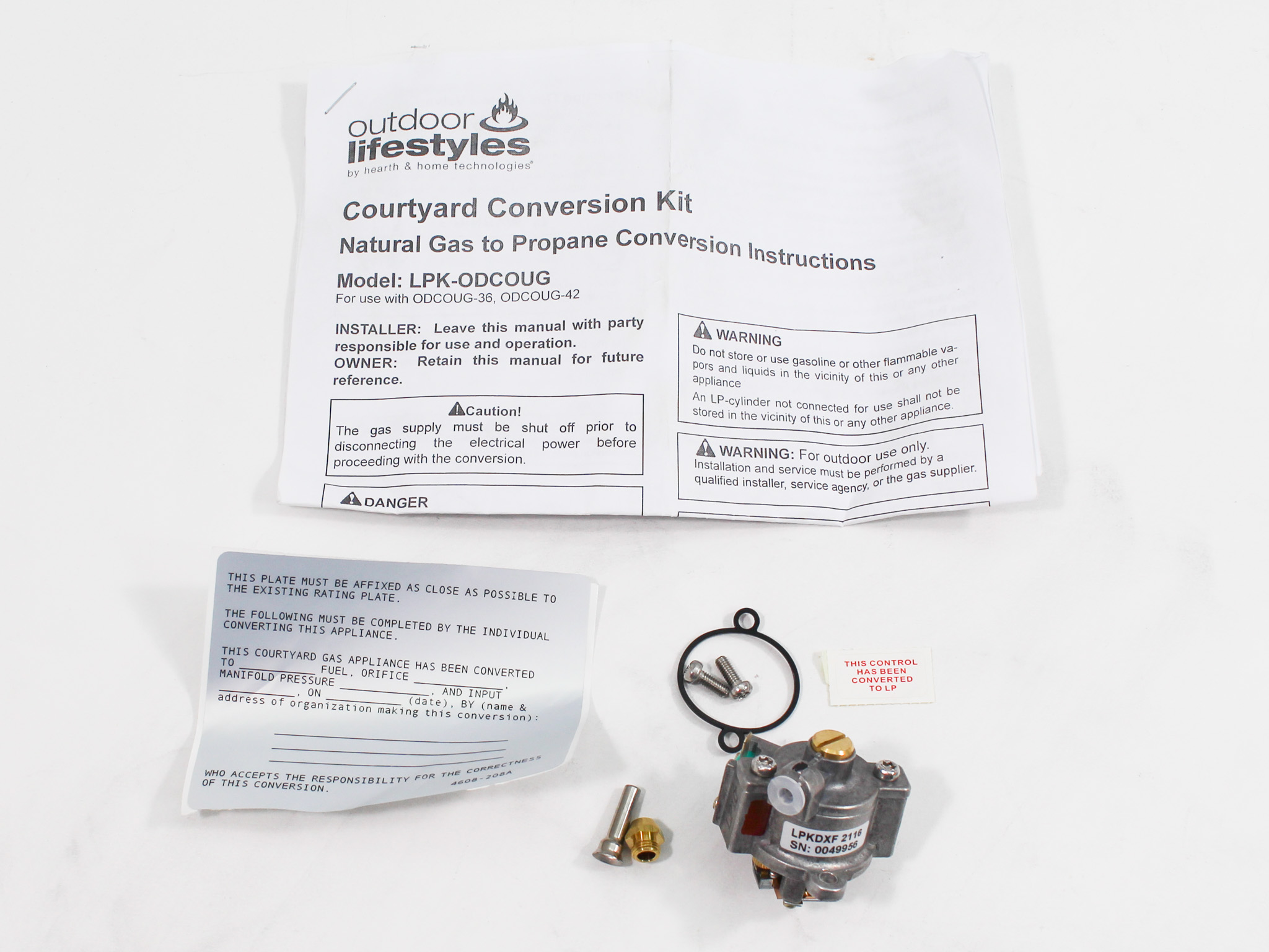 Outdoor Lifestyle ODCOUG Series Conversion Kit - LP (LPK-ODCOUG)