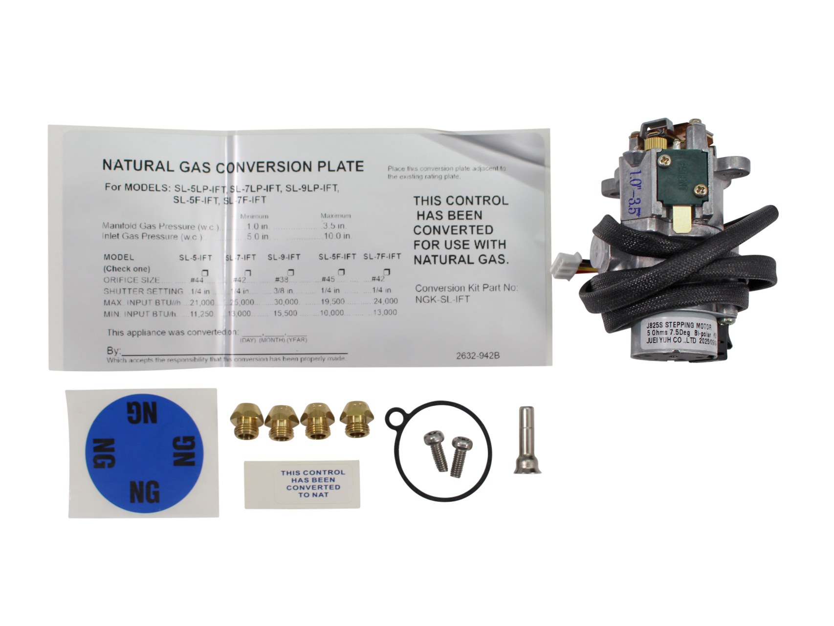 Heat N Glo Slim-Line Series Conversion Kit - NG (NGK-SL-IFT)