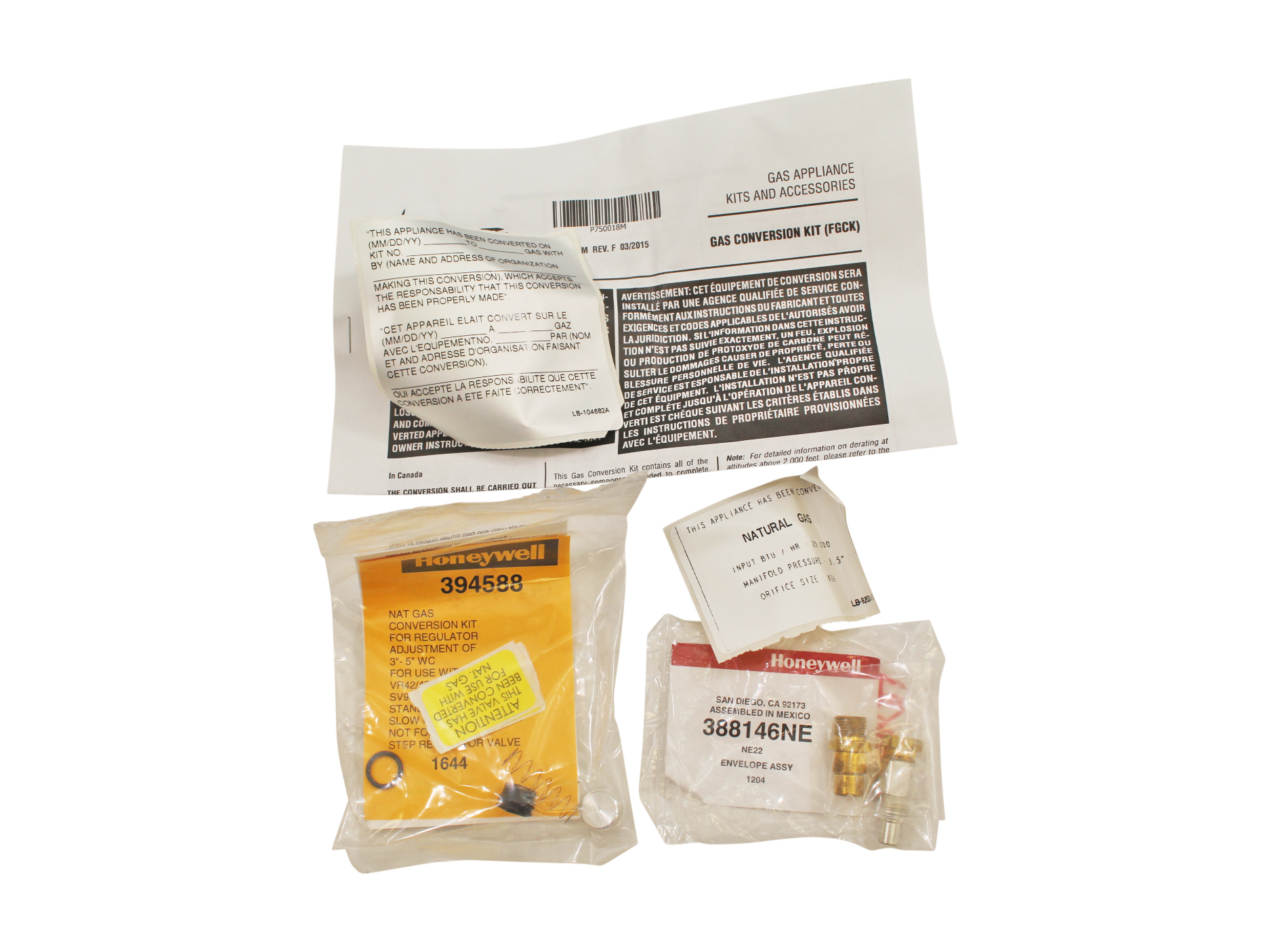 Superior Honeywell Conversion Kit - NG (85L81) Superior Honeywell Conversion Kit - NG (85L81)