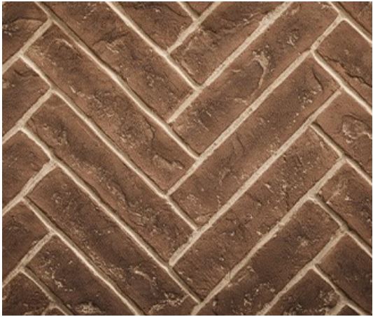 Majestic 42" Meridian Platinum Herringbone Brick Interior Panels - Tavern Brown (BRICK42MPLTBH)