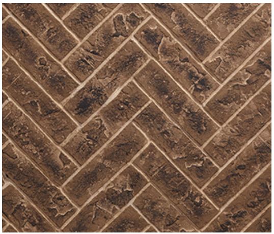 Majestic MARQ36IN-B Herringbone Brick Interior Panels - Tavern Brown (BRICKMQ36HB-B)