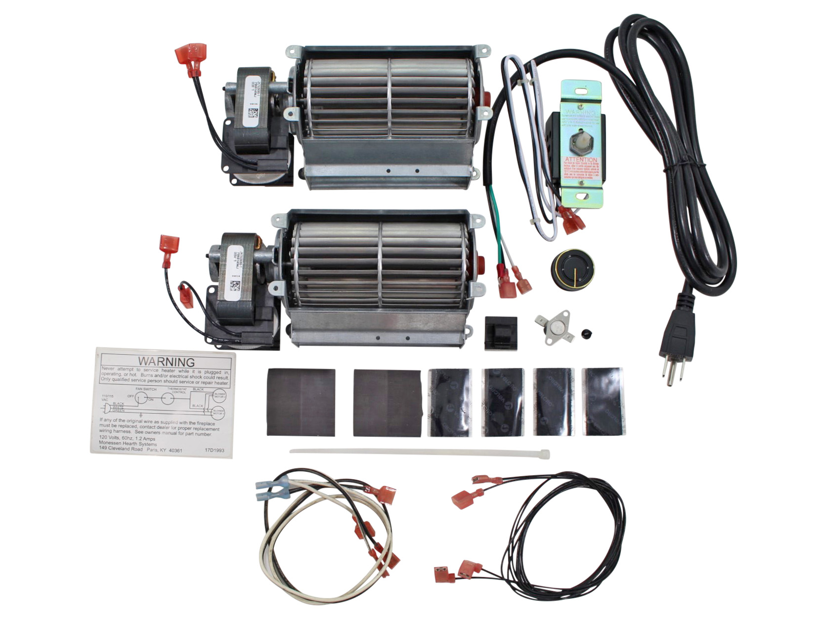 Monessen Variable Speed Thermostat Controlled Forced Air Blower - 160 CFM (BLOTSDV)