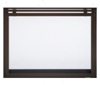 Heat N Glo Loft Barn Door Overlap Front with ClearVue Mesh - New Bronze (LOFT-6-NB)