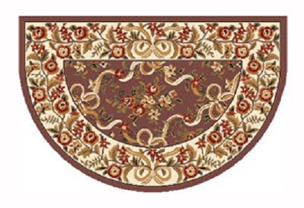 Plum & Ivory Floral Hearth Rug (6150SH) Plum & Ivory Floral Hearth Rug (6150SH)