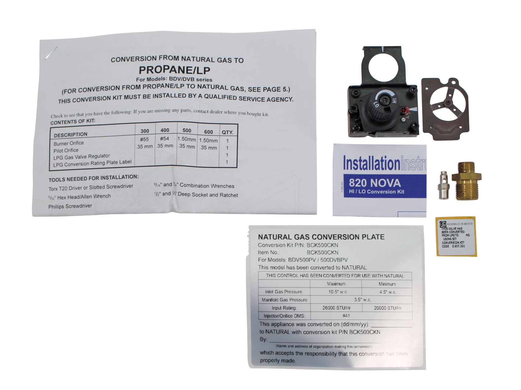 Vermont Castings 500DVBNC/BDV500NVC Conversion Kit - NG (BCK500CKN)