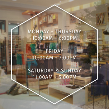 Simple Store Hours Sign Simple Store Hours Sign